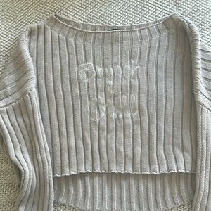 Express Brunch & Chill Cotton Sweater Top